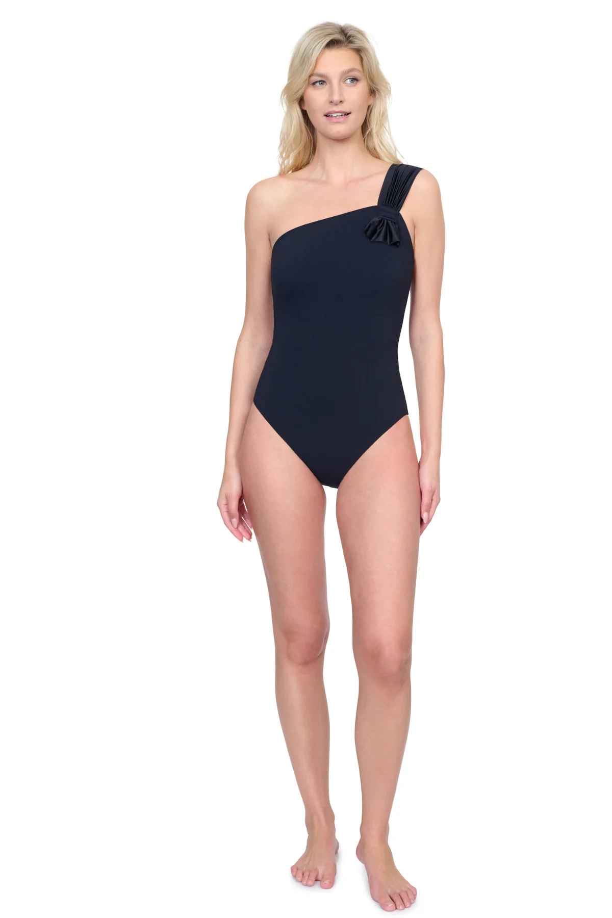 בגד ים שלם וואן שולדר שחור BEAUTE LUXURY - Image 3