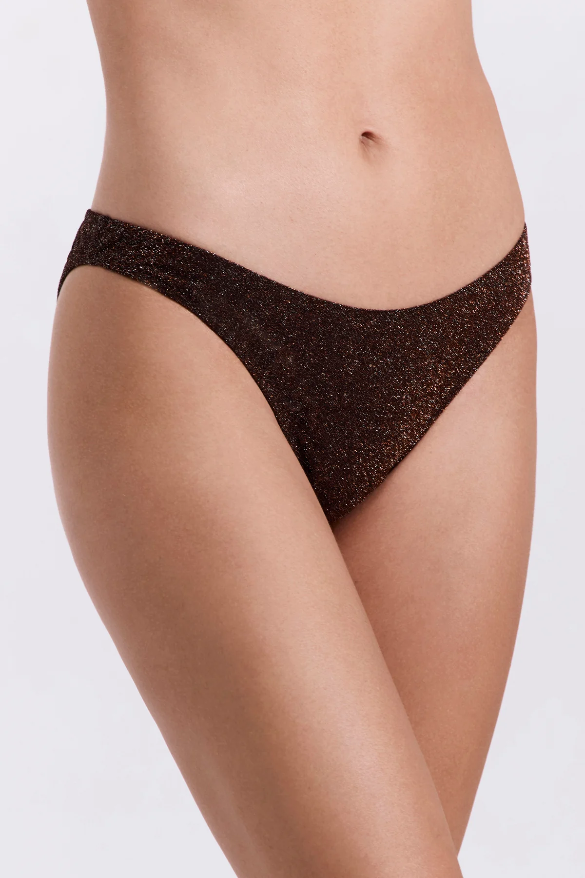 תחתון ביקיני HIGH LEG  לורקס חום