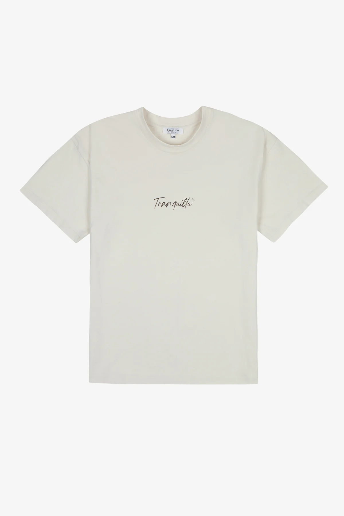 חולצת אוברסייז קרם TRANQUILLE' - Image 6