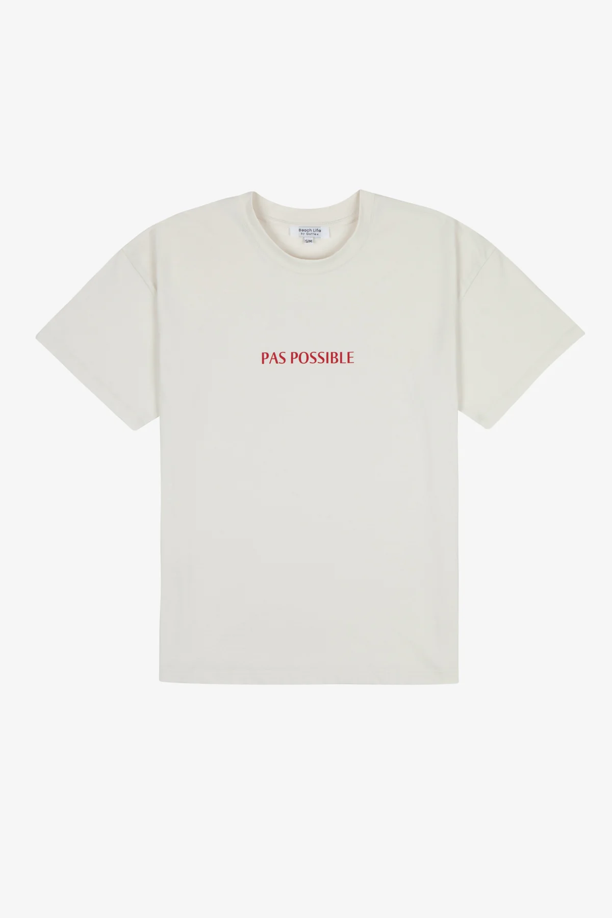 חולצת אוברסייז קרם PAS POSSIBLE - Image 6