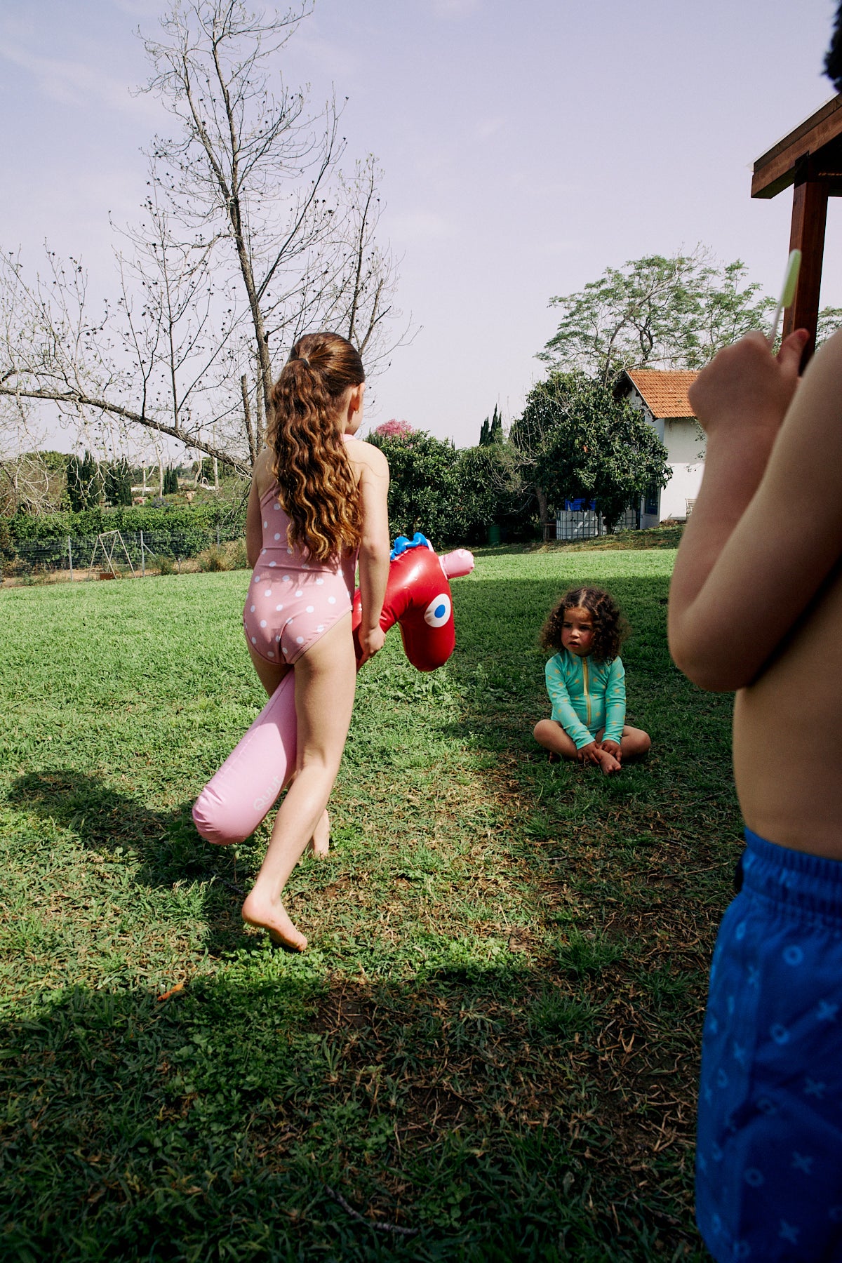בגד ים שלם לילדות ורוד - Image 3