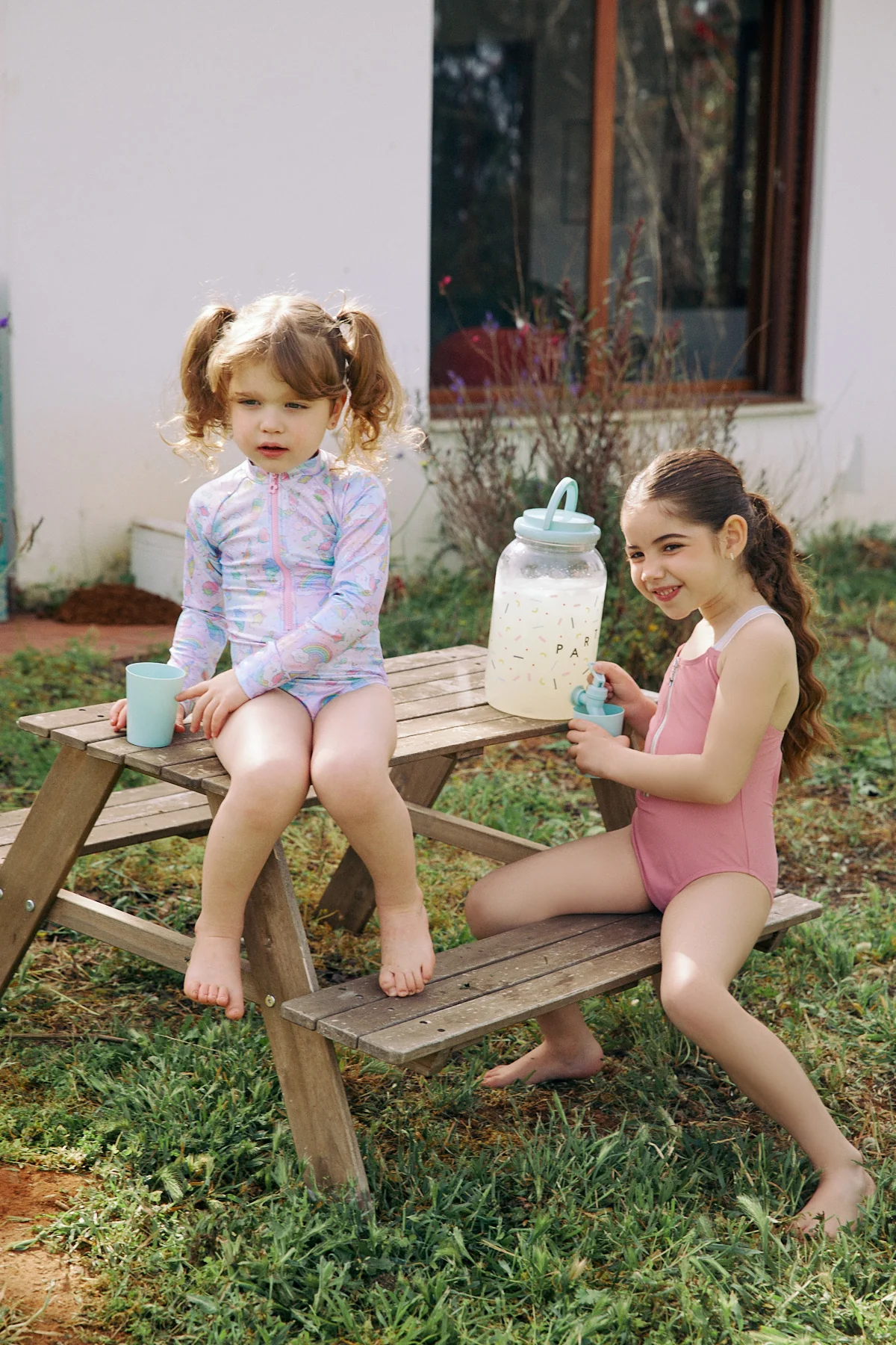 בגד ים שלם לילדות ורוד - Image 3