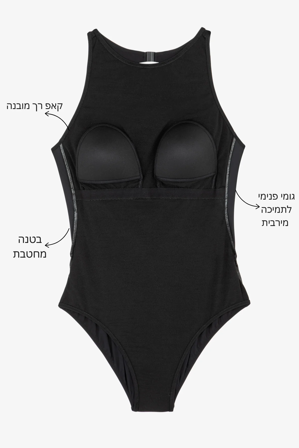 בגד ים שלם היי נק נייבי - Image 5